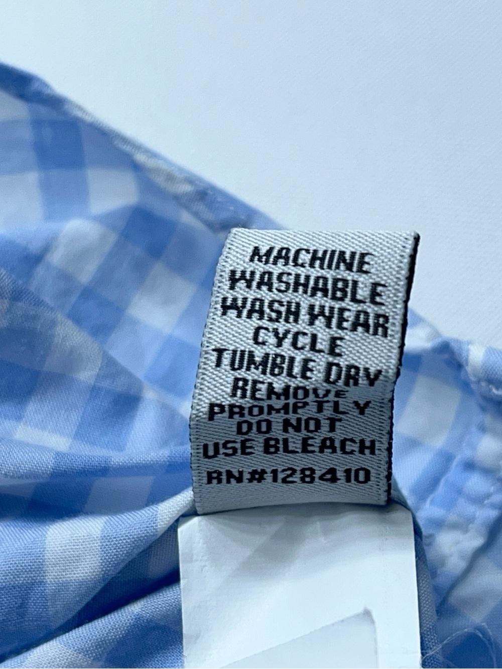 Ann Mashburn Popover Shirt Womens Small Blue Long Sleeve Gingham Poplin - Picture 10 of 16